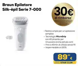 Euronics Braun Epilatore Silk-èpil Serie 7-000 offerta