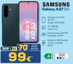 Euronics Samsung Galaxy A37 5G offerta