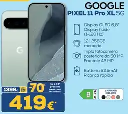 Euronics Google Pixel 11 Pro XL 5G offerta