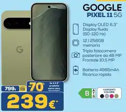 Euronics Google Pixel 11 5G offerta