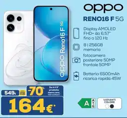 Euronics Oppo Reno16 F 5G offerta