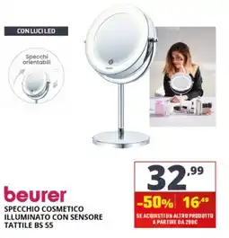Comet Beurer specchio cosmetico illuminato con sensore tattile bs 55 offerta