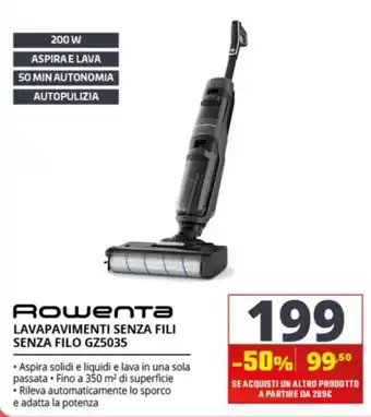 Rowenta lavapavimenti senza fili senza filo GZ5035