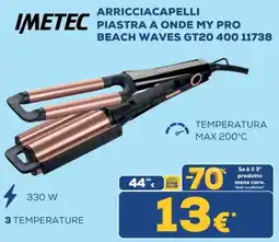 Euronics Imetec arricciacapelli imetec piastra a onde my pro beach waves GT20 offerta