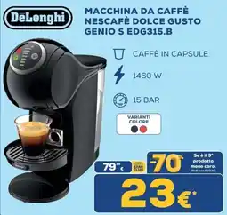 Euronics DeLonghi Macchina da caffè Nescafé Dolce Gusto Genio S offerta