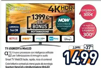 Unieuro 65qned916pb 165,1 cm (65") 4k ultra hd smart tv wi-fi argento offerta