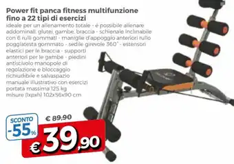 Famila Power fit panca fitness multifunzione fino a 22 tipi di esercizi offerta