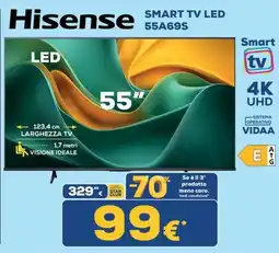 Euronics Hisense 55" Smart TV LED offerta