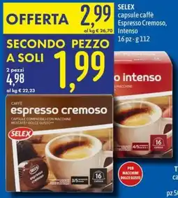 Emisfero Selex capsule caffè Espresso Cremoso, Intenso offerta
