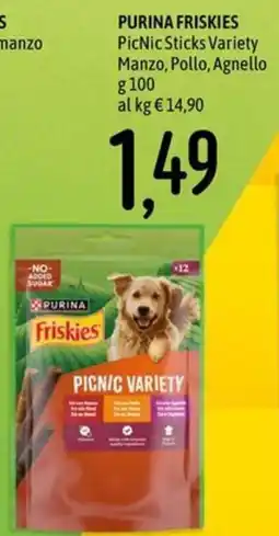 Emisfero Purina Friskies PicNic Sticks Variety Manzo, Pollo, Agnello offerta