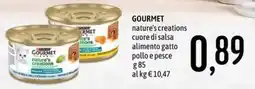 Emisfero Gourmet nature's creations cuore di salsa alimento gatto pollo e pesce offerta