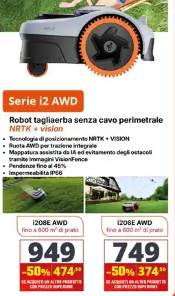 Comet Serie i2 AWD Robot tagliaerba senza cavo perimetrale NRTK+ vision offerta
