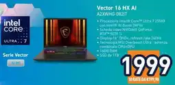 Unieuro Msi Vector 16 HX AI offerta