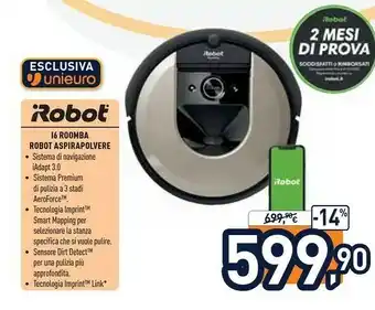 Unieuro I6 roomba robot aspirapolvere offerta