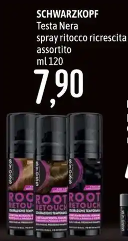 Emisfero Schwarzkopf Testa Nera spray ritocco ricrescita offerta