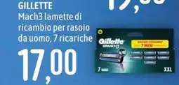 Emisfero Gillette Mach3 lamette di ricambio per rasoio da uomo, 7 ricariche offerta