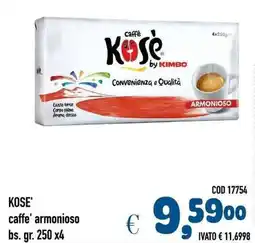 Del Prete Distribuzioni Caffè Kose' armonioso offerta
