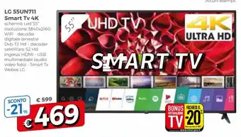 Famila LG 55UN711 Smart Tv 4K offerta