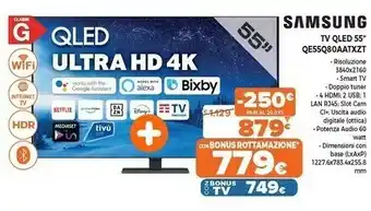 Expert Tv qled 55'' qe55q80aatxzt offerta