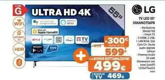 Expert Lg nanocell 55nano756pr tv 139,7 cm (55") 4k ultra hd smart tv wi-fi nero offerta