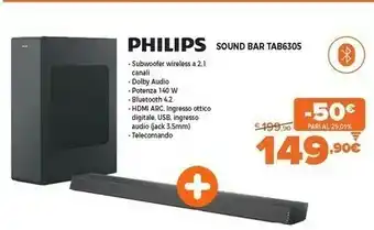 Expert Tab6305/10 altoparlante soundbar 2.1 canali 140 w nero offerta