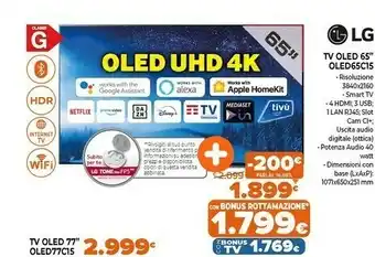 Expert Oled65c15la 165,1 cm (65") 4k ultra hd smart tv wi-fi bianco offerta