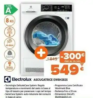 Expert Ew8h282s asciugatrice libera installazione caricamento frontale 8 kg a++ bianco offerta