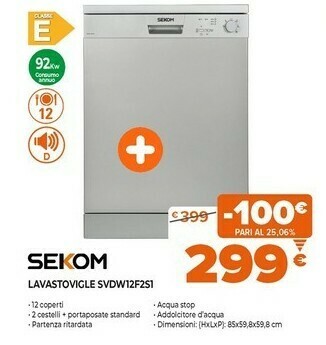 Expert Lavastoviglie svdw12f2s1 offerta