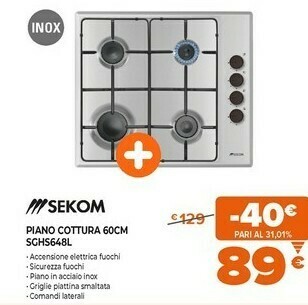 Expert Piano cottura sghs648l offerta