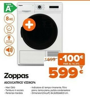 Expert Asciugatrice vzd8gf4 offerta