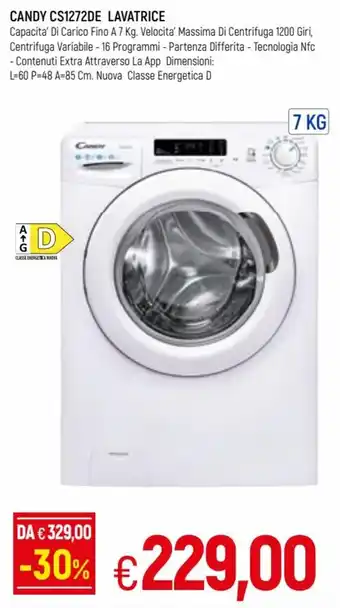 Famila Candy CS1272DE Lavatrice offerta