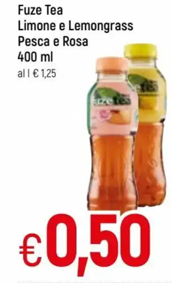 Famila Fuze Tea Limone e Lemongrass Pesca e Rosa 400 ml offerta
