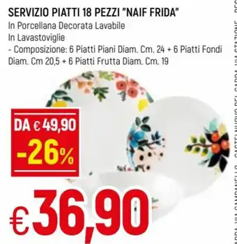 Famila Servizio Piatti 19 Pezzi Naif Frida offerta
