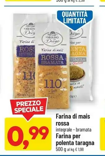 DPiù Farina per polenta taragna istantanea 500 g(ml) offerta