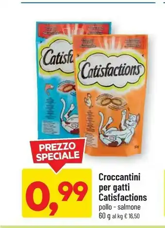 DPiù Catisfactions croccantini per gatti 60 g offerta