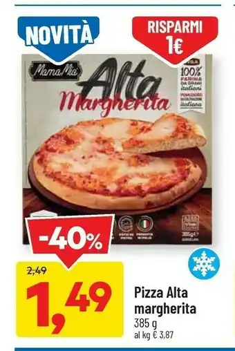 DPiù Pizza alta margherita offerta