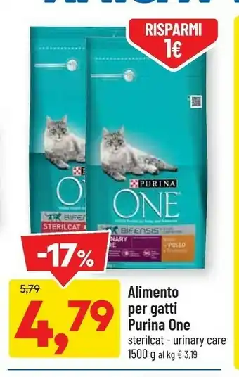 DPiù Alimento per gatti one 1500 g offerta