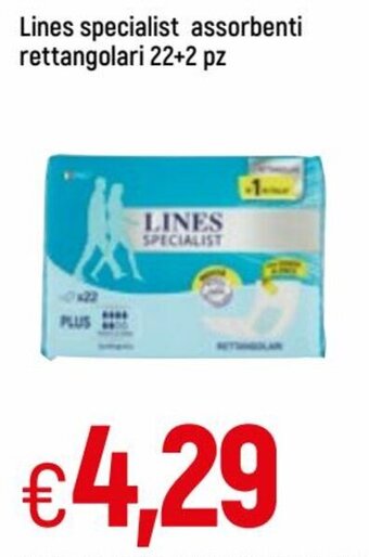 Famila Lines Specialist assorbenti rettangolari 22+2 pz offerta