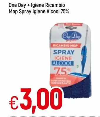 Famila One Day + Igiene Ricambio Mop Spray Igiene Alcool 75% offerta