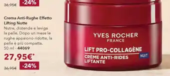 Yves Rocher Crema Anti-Rughe Effetto Lifting Notte