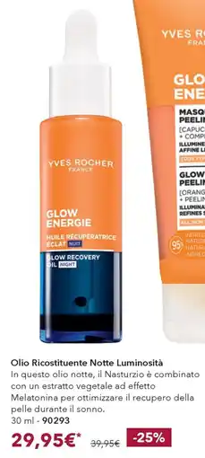 Yves Rocher Yves Rocher Olio Ricostituente Notte Luminosità offerta
