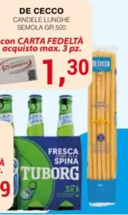 Supermercati Spesa Mia De cecco candele lunghe semola offerta