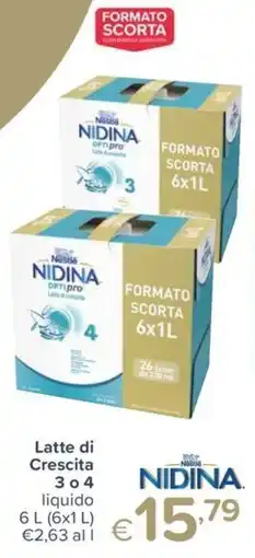 Io Bimbo Nidina Latte di Crescita 3 o 4 offerta