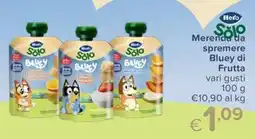 Io Bimbo Hero Solo Merenda da spremere Bluey di Frutta offerta