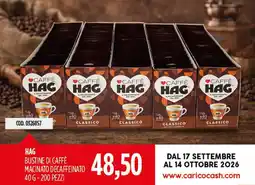 Carico Cash & Carry HAG Bustine di caffè macinato decaffeinato offerta