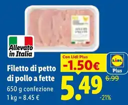 Lidl Filetto di petto di pollo offerta