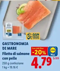 Lidl Filetto di salmone con pelle offerta