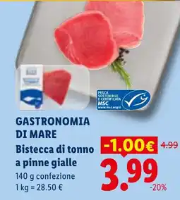 Lidl Bistecca di tonno a pinne gialle offerta