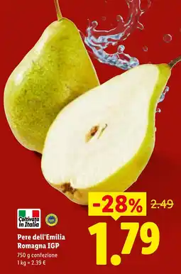 Lidl Pere dell'Emilia Romagna IGP offerta