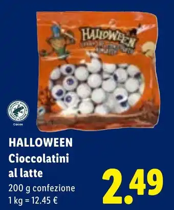 Lidl Halloween Cioccolatini al latte offerta